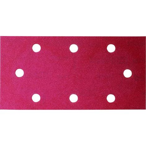 BOSCH 2609256A89 HOJAS ABRASIVAS PARA LIJADORAS VIBRATORIAS BLACK & DECKER 93 X 185 NUMERO DE AGUJEROS 8 GRANO 80 LOTE DE 10 HOJ