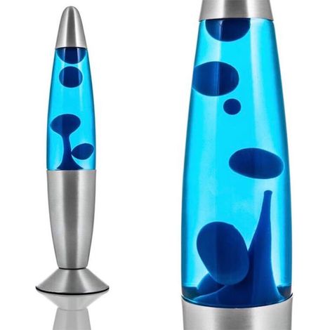 Lampe à lave - CELLUSTOP - Magma Retro - 35 cm - Bleu - 25 W (R39) (1/5)