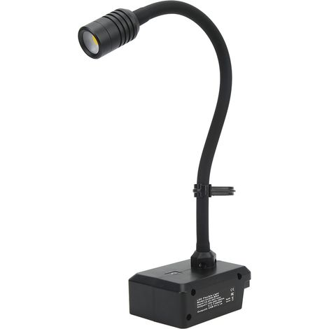 Lampe LED sans fil avec 3 modes de luminosité, compatible avec les batteries au lithium Makita 20V MAX, dotée de deux ports USB et d'un crochet. (1/5)
