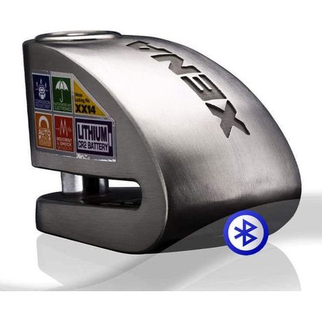 XENA - Antivol Moto Bloque Disque Alarme 120 dB XX14 Bluetooth Acier 14mm - Classe SRA (1/5)