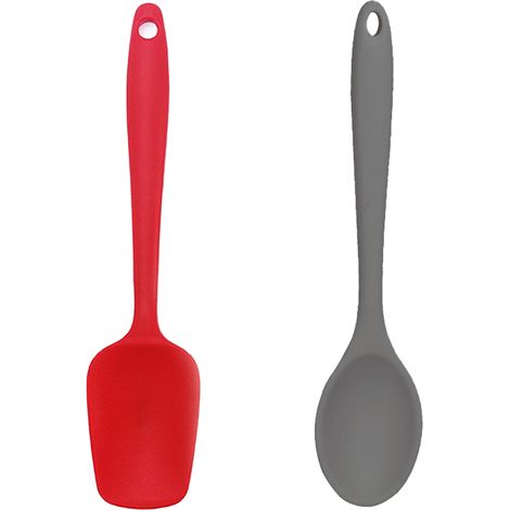 Ensemble de 2 mini-ustensiles de cuisine - Outils de cuisine en silicone avec spatules (1/5)