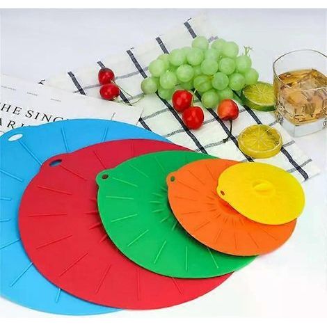 Couvercle universel en silicone à ventouse, fermeture sous vide facile, scelleuse extensible pour bols, boîtes, poêles et casseroles, accessoires de cuisine, 300 mm (1/4)