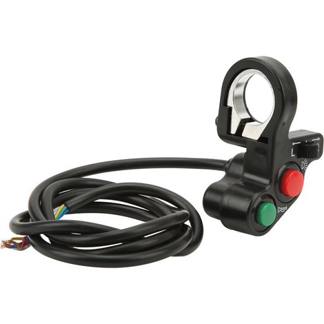 Klaxon de guidon de moto, clignotants, phare, coupe-circuit, bouton 3 en 1, interrupteur d'alimentation du moteur de scooter (1/5)