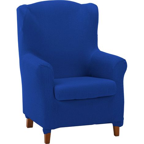 Housse élastique pour Fauteuil à Oreilles Duplex - Bleu électrique (1/4)