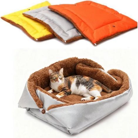 Coussin pour chat - Panier pour chat - Maison pour chat - Tapis chauffant doux et auto-chauffant -Pour chats et petits chiens (1/5)