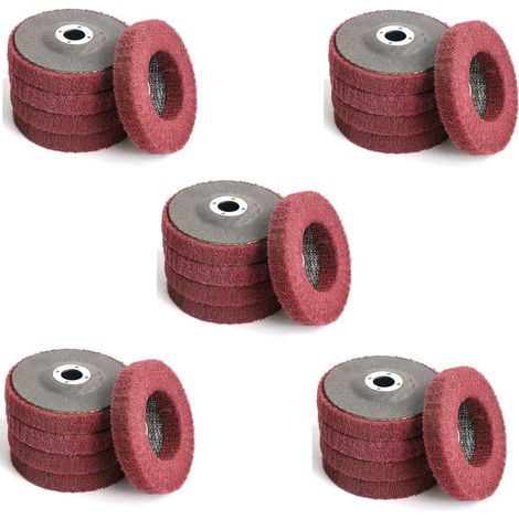 25 Pièces Séries 4 Pouce En Nylon Fibre Flap Disque de Polissage Meule, Tampon à Récurer Meule de Polissage pour Meuleuse D'Angle (1/5)