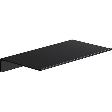 Kleines schwebendes Regal zur Wandaufbewahrung. Mini-Ausstellungsregal für Sammlerstücke. Metall-Wandregal für Badezimmer/Wohnzimmer/Küche/Schlafzimmer (Schwarz. 20.3 cm) (1/4)
