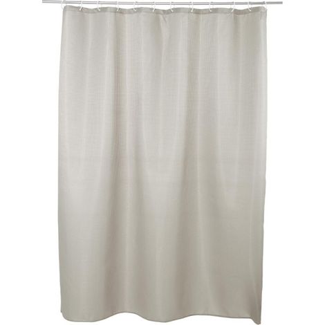 Rideau de Douche Nid d'Abeille 180x200cm Taupe (1/4)