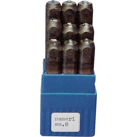 1PZ PUNZONI ACCIAIO NUMERI MM. 4 (1/2)