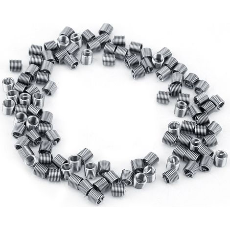 100 inserts filetés hélicoïdaux en fil enroulé M4 en acier inoxydable SS304 (M40,72 D) (1/5)
