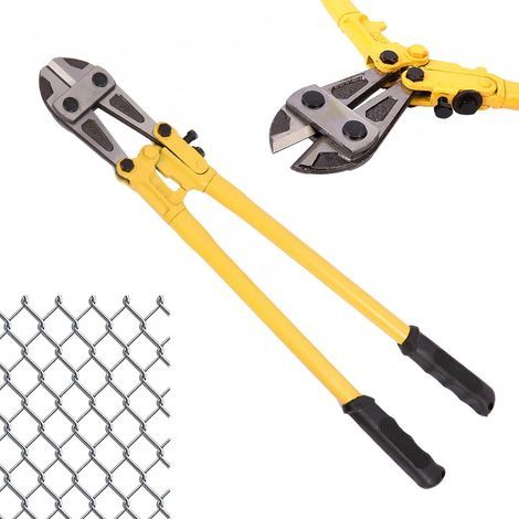 350mm Coupe-boulons robuste : Coupe-fil en acier au carbone avec manche en plastique, diamètre de coupe 5mm. Coupe-boulons pour couper les clôtures, les vis de machine, les cadenas(350mm) (1/5)