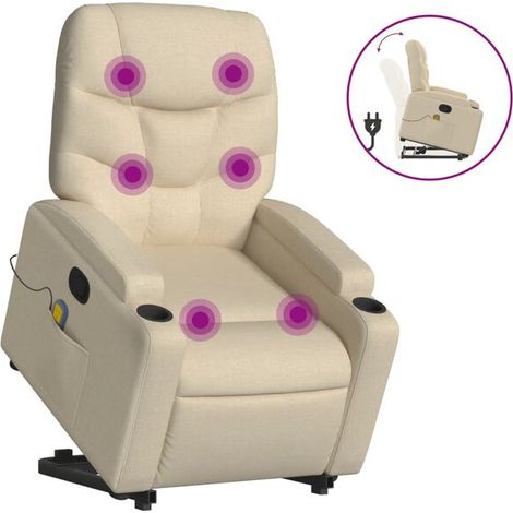 Chaise longue de massage ergonomique en tissu beige – Lit de relaxation avec dossier réglable, idéale pour spa, salon ou chambre (1/5)