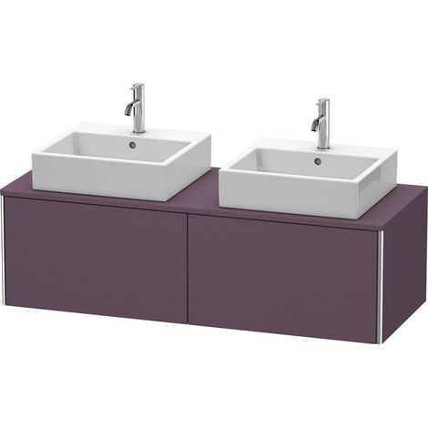 Meuble sous-vasque XSQUARE 400x1400x548mm f 2 Be Satin aubergine