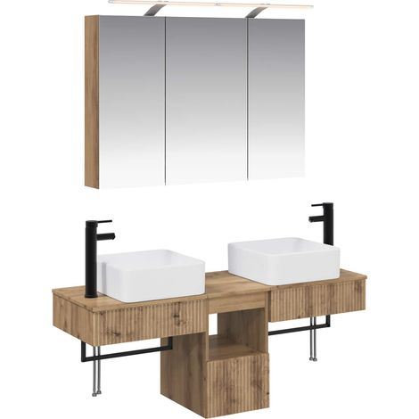Bathroom Cabinet Set 4 pcs Artisan Oak 100 x 14.5 x 70 cm vidaXL (1/5)