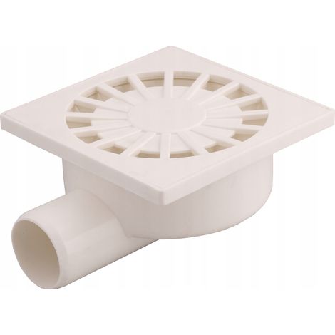 Rejilla de desagüe 15x15cm desagüe LATERAL Ø50 AQUER