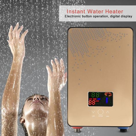 Calentador de agua eléctrico instantáneo con control de temperatura auto-regulable, 220 V, 6500 W, para calderas individuales, cocina, baño y lavadora a presión. (1/5)