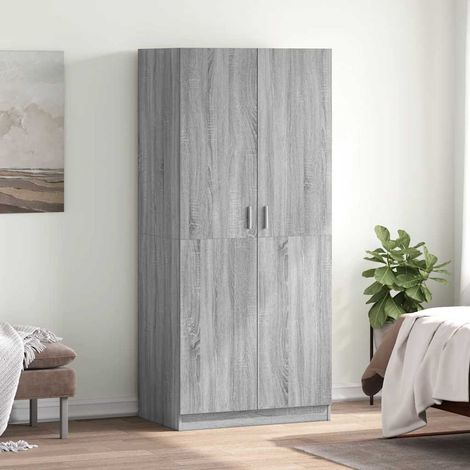 Kleiderschrank Grau Sonoma 80x52x180 cm Holzwerkstoff