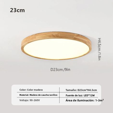 Plafonnier LED minimaliste (blanc froid 23 cm), éclairage intérieur moderne, avec contrôle de la luminosité. (1/5)