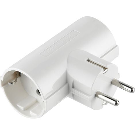 ADATTATORE SPINA SCHUKO A 2 PRESA SCHUKO LATERALI- 1,0 pz