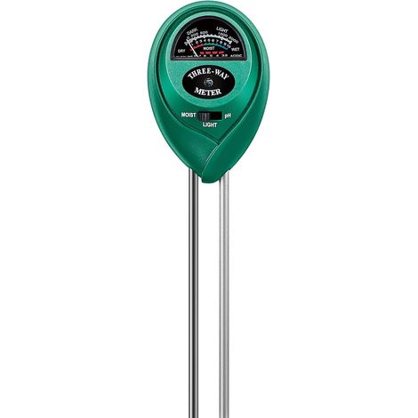 Testeur de sol, lampe de mesure de l'humidité des plantes et testeur de pH pour une utilisation en intérieur et en extérieur (1/4)
