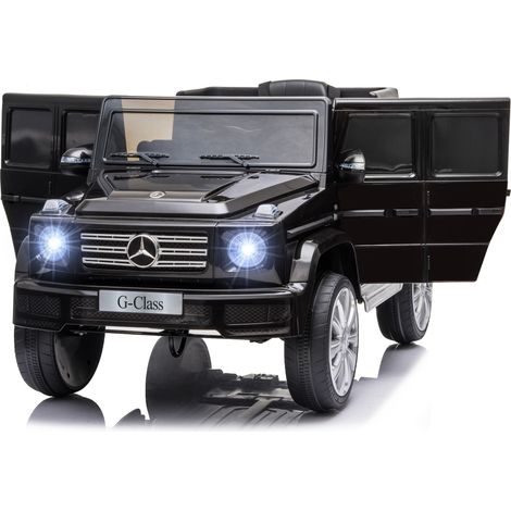 Offiziell lizenziertes Mercedes-Benz 12V Elektro-Kinderauto mit Fernbedienung für Eltern, Höchstgeschwindigkeit 5 km/h – schwarz