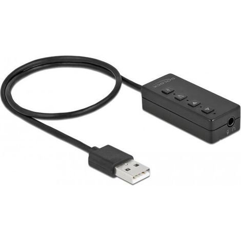 Delock Adaptador USB para auriculares y micrófono (1/4)