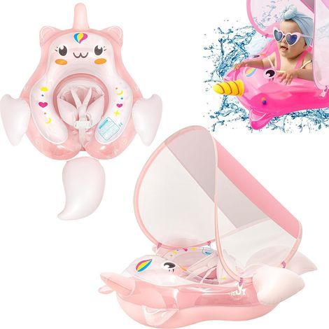Bouée de bain gonflable pour bébé avec pare-soleil et siège de sécurité (3 à 24 mois) (1/5)