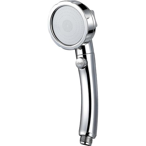 Pommeau de douche à main haute pression avec interrupteur marche/arrêt et fonction pause, 3 modes de jet, économie d'eau, pommeau de douche amovible inclus (1/5)