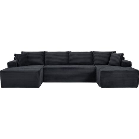 Divano, confortevole, 339 x 168 x 82 cm, grigio scuro (1/5)