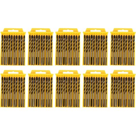 Forets À Usages Multiples,100 Pièces 6MM Foret Multi-Matériaux Ensemble pour Forage en Tuile, Verre, Brique, Bois (1/5)