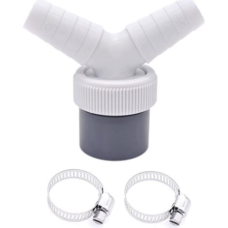 Raccord de tuyau de vidange ING 2 en 1 pour lave-vaisselle et lave-linge, adaptateur de raccordement de tuyau en Y à 2 voies.