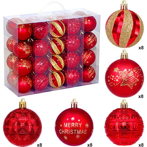 Accessori decorativi in plastica per albero di Natale, sfere - 11