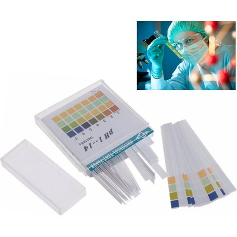 Bandelettes de test pH 0-14 : mesurez la valeur du pH de l'échantillon. Bandelettes de test pH 100 (1/5)