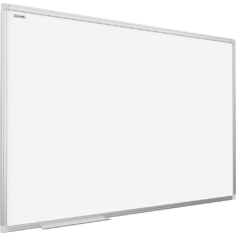 Allboards – Tableau blanc magnétique effaçable à sec 120x80cm – Tôle laquée blanche – Cadre aluminium anodisé – Compatible avec aimants
