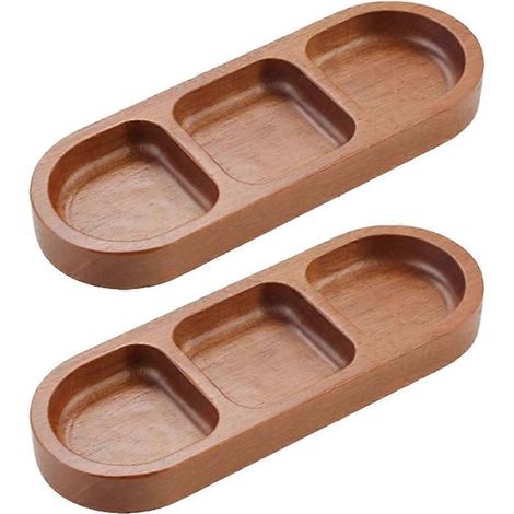Plateau rectangulaire en bois massif pour assaisonnement B-- (1/5)