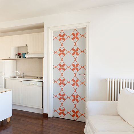Sticker Autocollant Porte Céramique Imitation Corail, 204 cm X 83 cm (1/4)