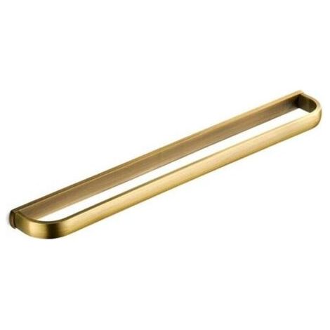 Porte-serviettes mural en laiton, barre simple, pour salle de bain et cuisine, 57 cm (bronze antique) (1/4)