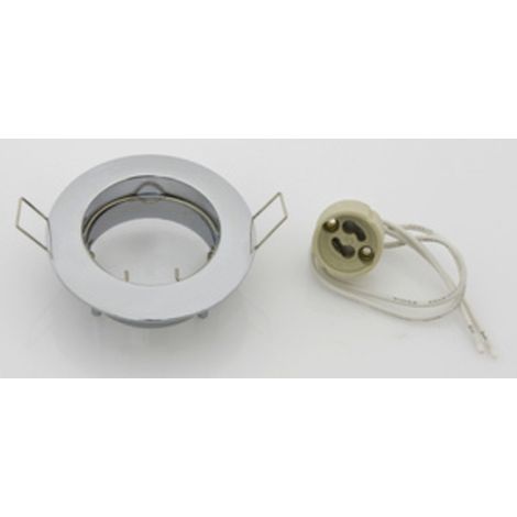FARETTO INCASSO FISSO P/LED GU10 CROMO- 10,0 pz
