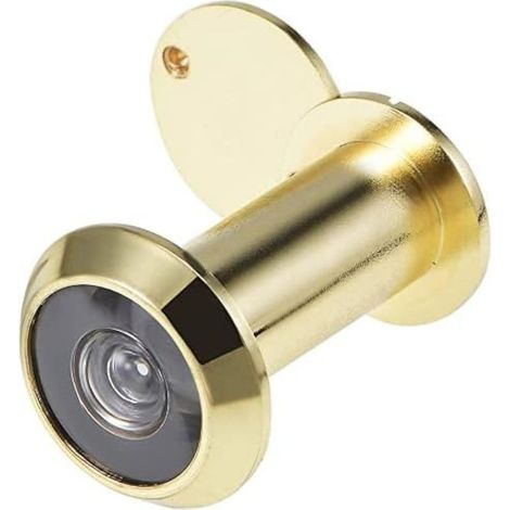 PVD-beschichteter Messing-Türspion für Haustüren, 16 mm Durchmesser – 200° Öffnungswinkel – Sicherheitstürspion – Universelle optische Abdeckung (1/4)