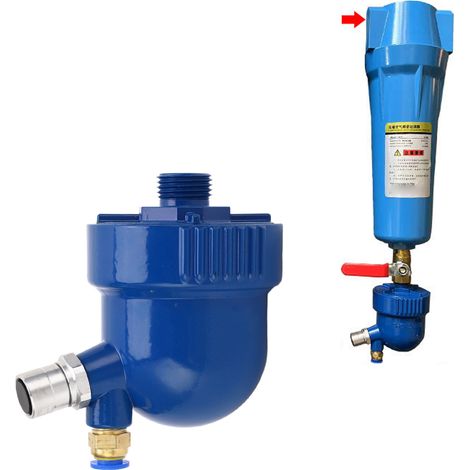 Vanne de purge automatique HDP-J33 pour filtres de précision et compresseurs d'air - Entrée G1/2" et sortie Φ8 mm (1/5)