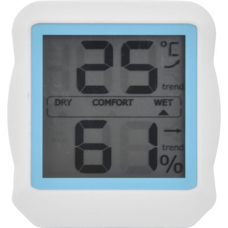 Mini-Elektro-Thermometer/Hygrometer mit Digitalanzeige und Magnetfunktion zur Temperatur- und Feuchtigkeitsmessung für Zuhause (1/5)