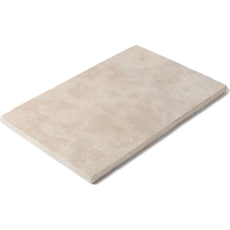 Margelle de piscine Pierre de l'Atlas Beige 75x50x3 cm Bord Droit (à l'unité) - RO'MA NATURE