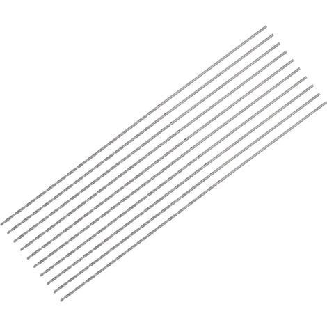 10 Pcs 1mm Mini Micro Forets Hélicoïdaux Haute Vitesse Acier Droit Tige Extra Long Perceuse Pointe 120mm pour Aluminium Alliage (1/5)