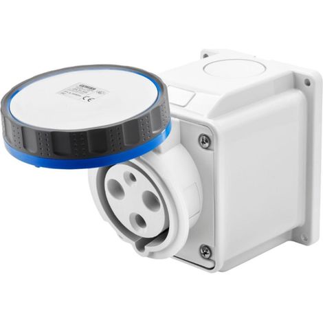 Gewiss IP67 2P+E Brass Receptacle 63A 230V 6H Industrial Socket