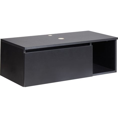 Wall Mounted Washbasin Cabinet RUPANCO 80 cm Black