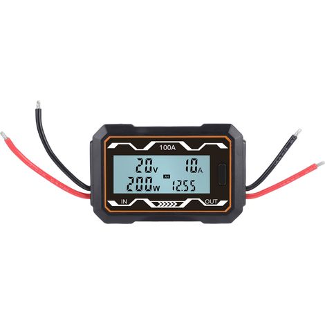 Compteur de performance de consommation de batterie, affichage LCD 100A, tension, courant, analyseur de puissance en watts (1/5)