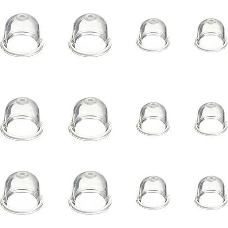12 Pièces Carburateur Amorce Pompe Ampoule - 19 mm et 22 mm - Poire Pompe Amorcage - Accessoires de Carburateur pour Debroussailleuse Tronçonneuse Souffleur Tondeuse
