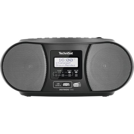 TechniSat DIGITRADIO 1990 Radio-lecteur CD DAB+, FM AUX, Bluetooth, CD, USB fonction de charge de la batterie, fonction (1/10)