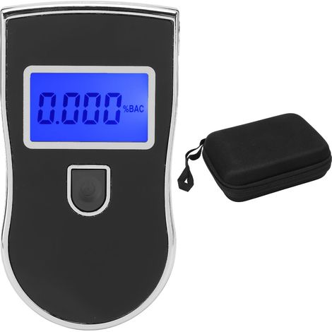 Breathalyzer Portable Handheld Quick Response Red Backlight Digital Display Alcohol Tester with 5PCS Mouthpiece