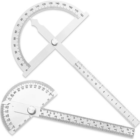 Zweiteiliger digitaler Winkelmesser, verstellbarer Winkelmesser, drehbares Rundlineal, Edelstahl, Schreinerwerkzeug für Holzbearbeitung und technisches Zeichnen (1/5)